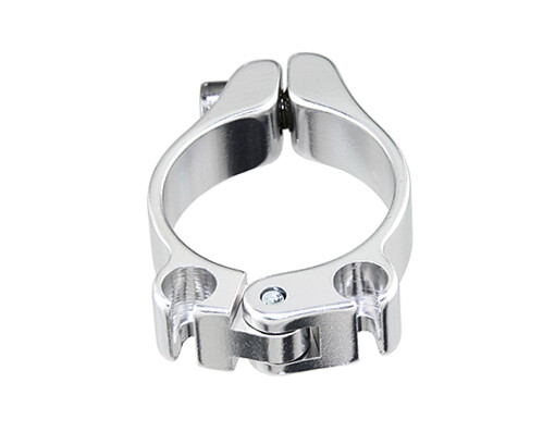 ALLOY CLAMP-ON DOUBLE CABLE HOUSING STOP IN DIFFERENT SIZES SILVER OR BLACK.