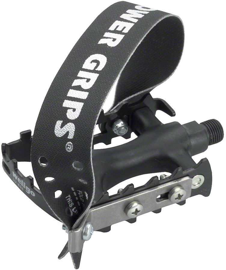 Power Grips Sport Cage Pedal Kit 9/16″ Chromoly Steel Spindle Nylon Body Black