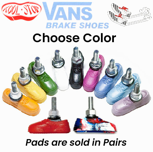 Kool Stop Vans Shoe Brake Pads BMX Bike Brakes Threaded Post Pick Your Color