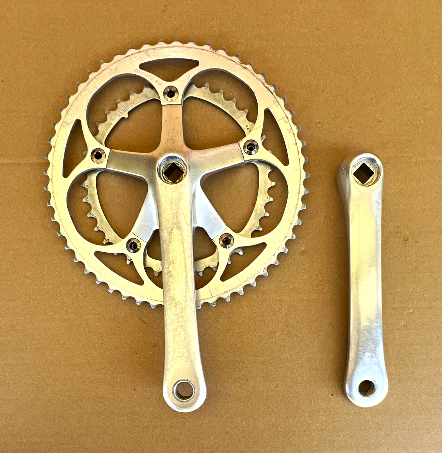 Shimano FC-6400 170mm Double Square Taper Road Aluminum Crankset Silver (9/16)