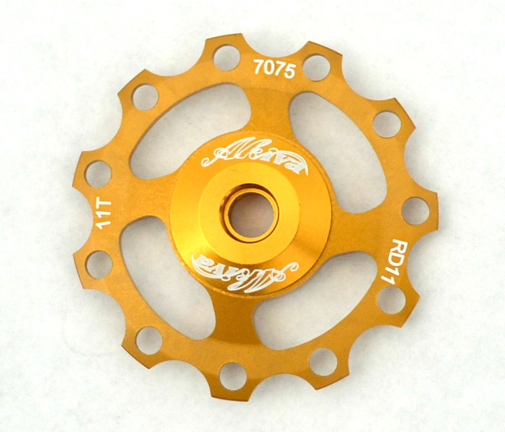 NEW 2 BIKE BICYCLE ALUMINUM 7075 T6 REAR DERAILLEUR PULLEY 11T FOR SHIMANO GOLD