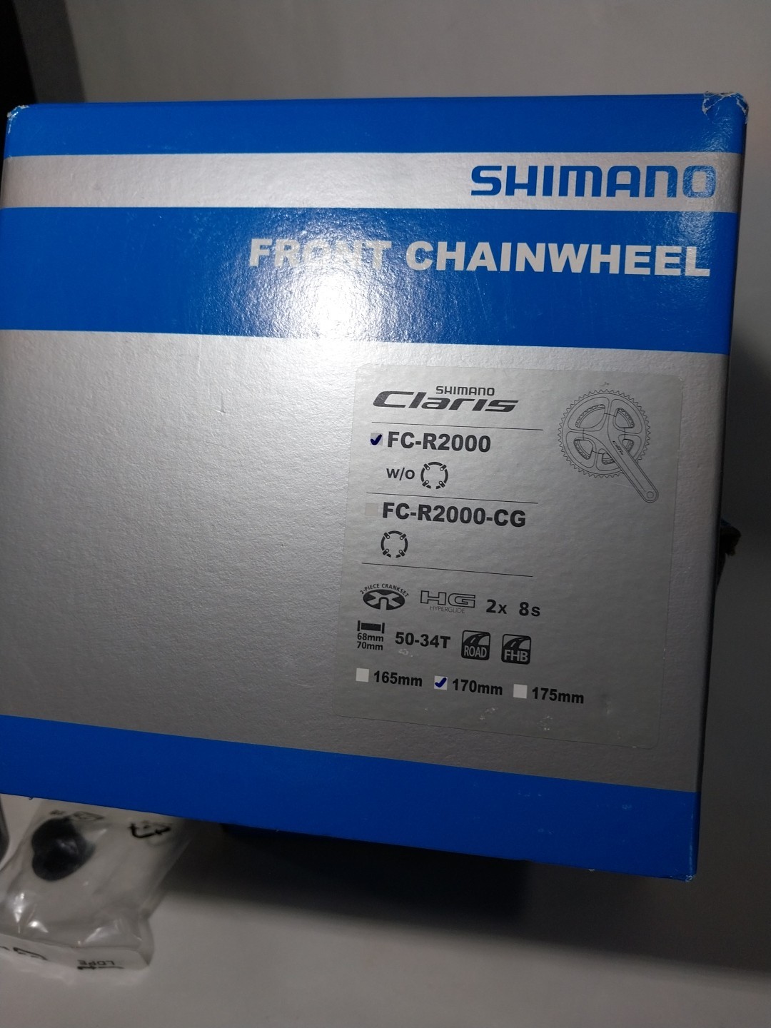 Shimano Claris FC-R2000 Crankset Front Chainwheel Grey 8S 50-34T NB *New*