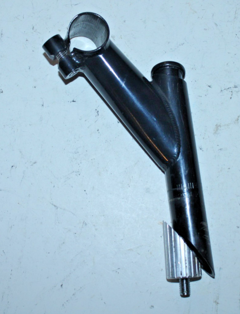 Vintage CL Black 25.4mm MTB Quill Stem 100mm 57º Rise Chromoly Steel Hybrid Road