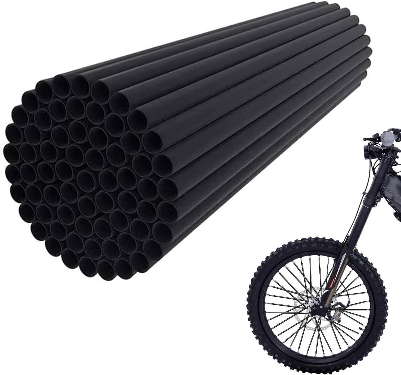 Protective 72Pcs Spoke Wraps – Custom Styles for 8″-21″ E-Bike and Dirt Bikes