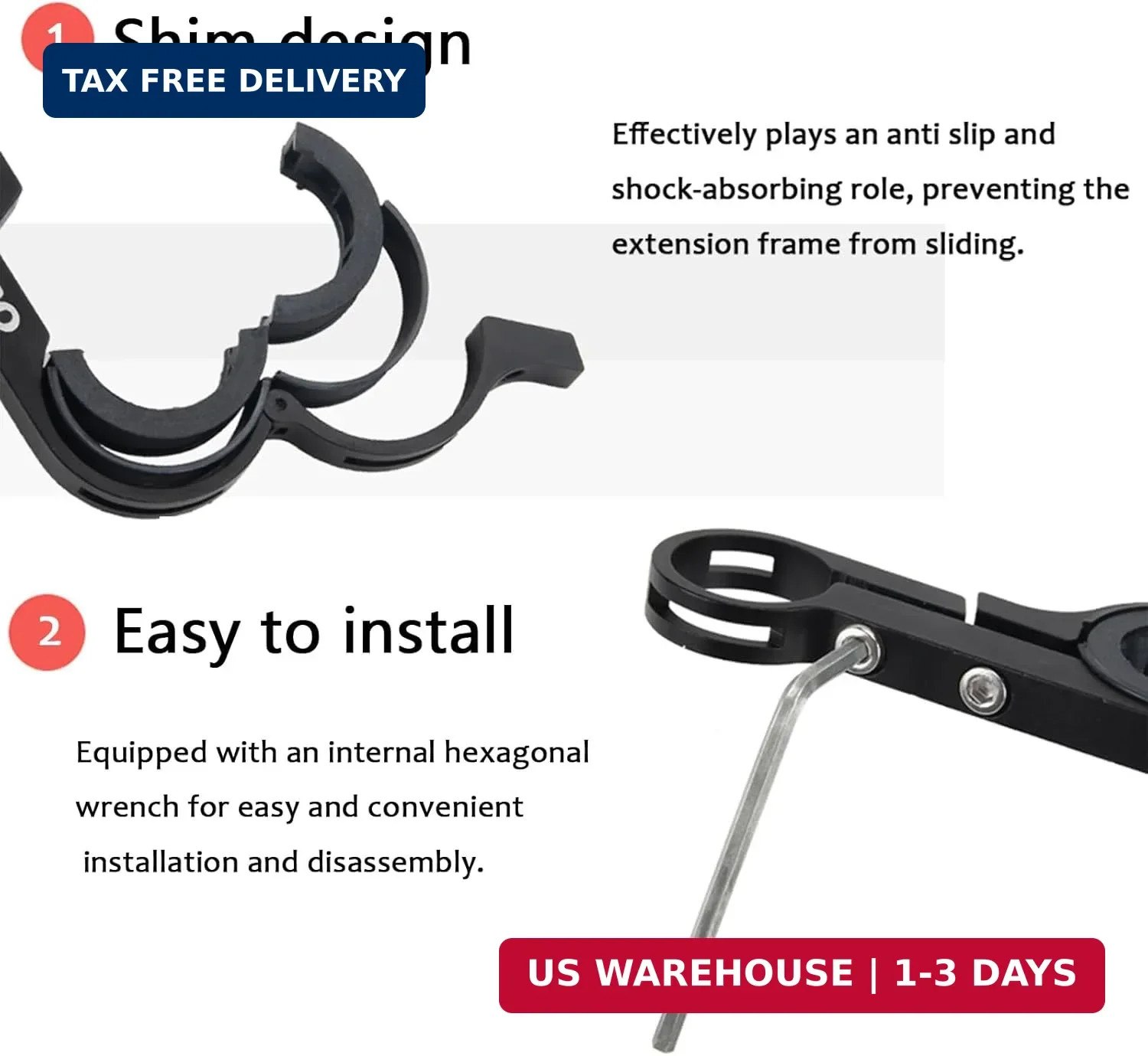 ZMD Bike Handlebar Extender,Bicycle Handlebar Extender,Multifunctional Aluminum