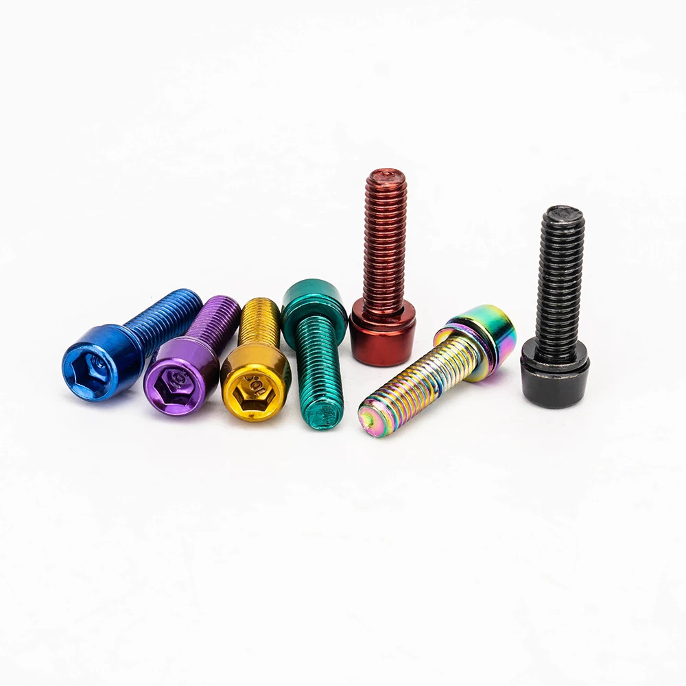 6Pcs Bike Stem Bolts M5/M6x18mm w/Washers MTB Road Handlebar Screws