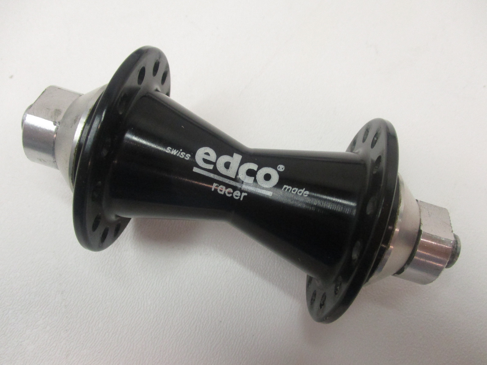Rare Vintage Edco Racer 28H 100 x 9 QR Swiss Made Front Hub – Black