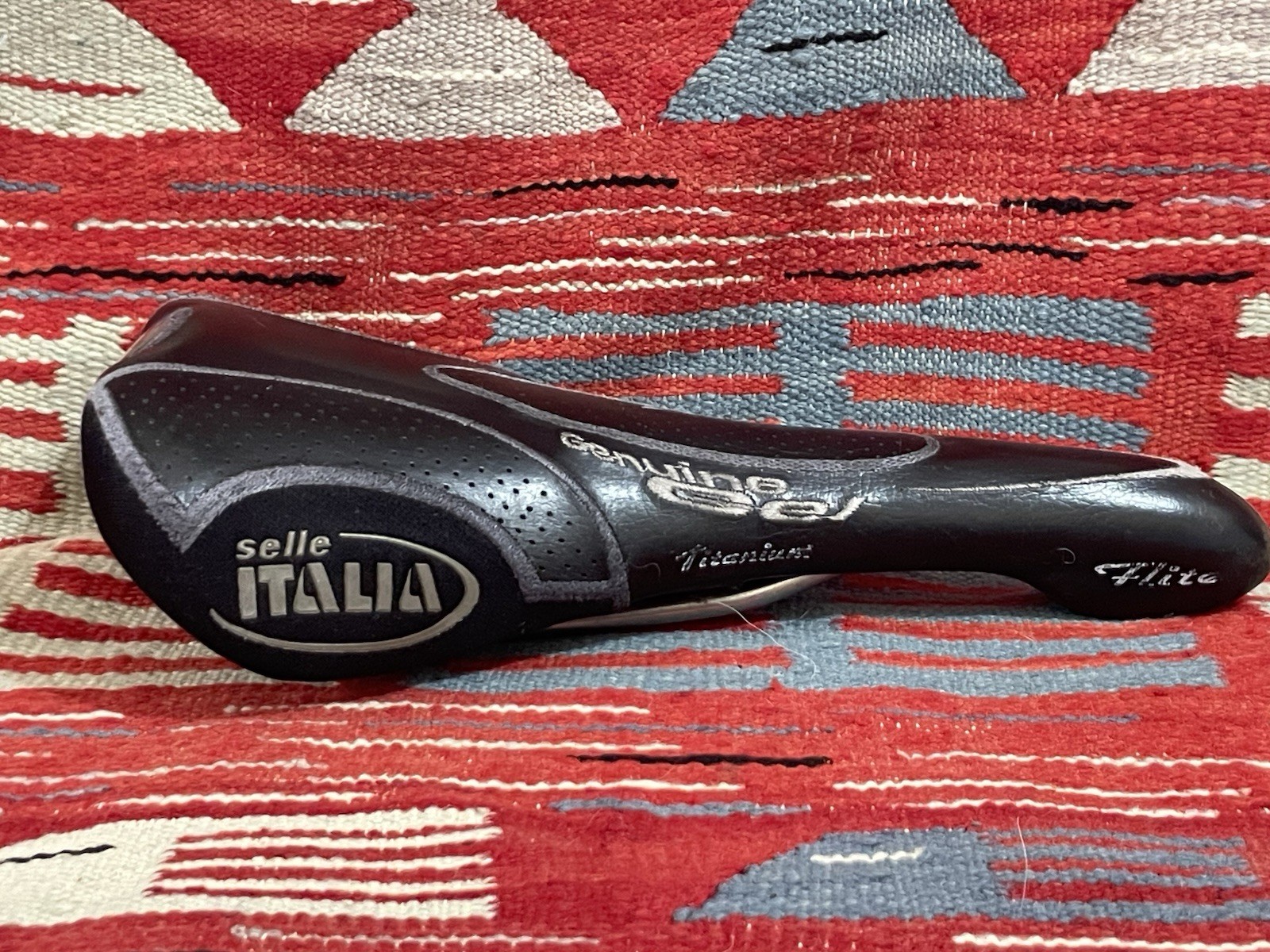 Selle Italia Genuine Gel Flite Titanium Road Bike Saddle Black Made Italy Used