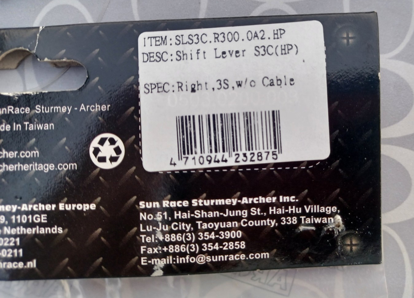 Sturmey Archer SLS3C 3-Speed Classic Trigger -Schwinn, Raleigh,Crusier,Chopper-H
