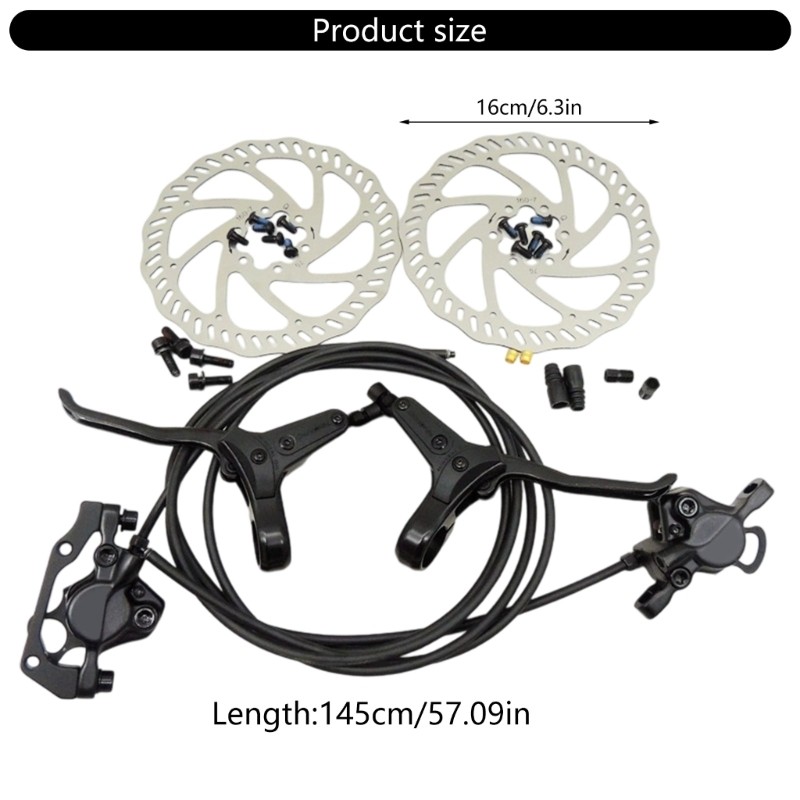 Durability Alloys Bike Hydraulic Brakes Front Rear Disc Set General Mtbs Road