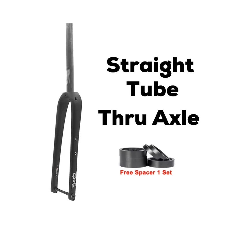 Carbon Fiber Gravel Bike Front Fork Tapered Matte 700C*45C Thru Axle 12*100m