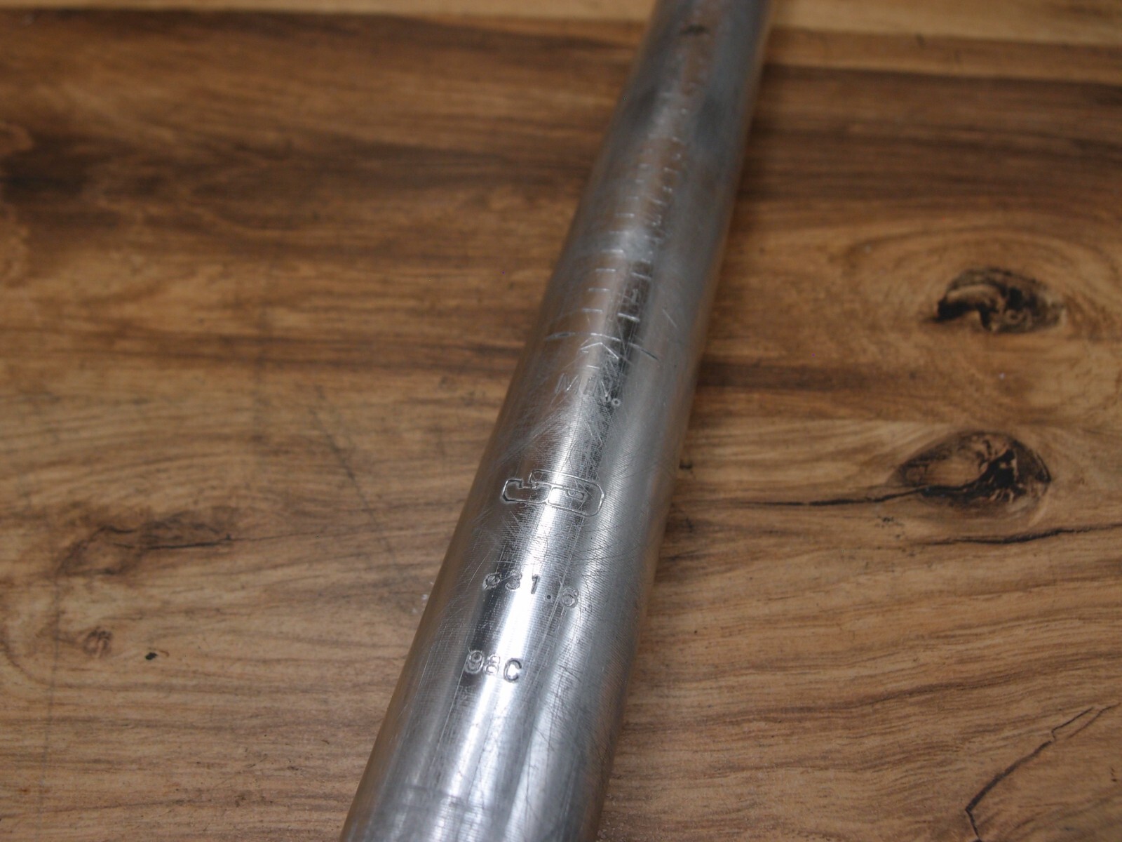 1998 MTB plain seatpost ZANZI POST by JD Components 31.6 mm