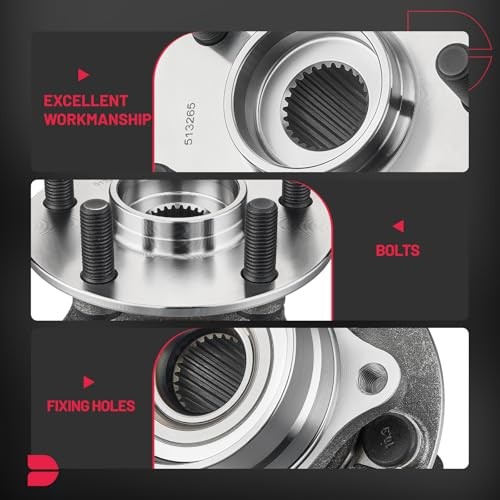 513265 2PCS Front Wheel Bearing and Hub Assembly 5 Lugs Compatible 2PCS 513265