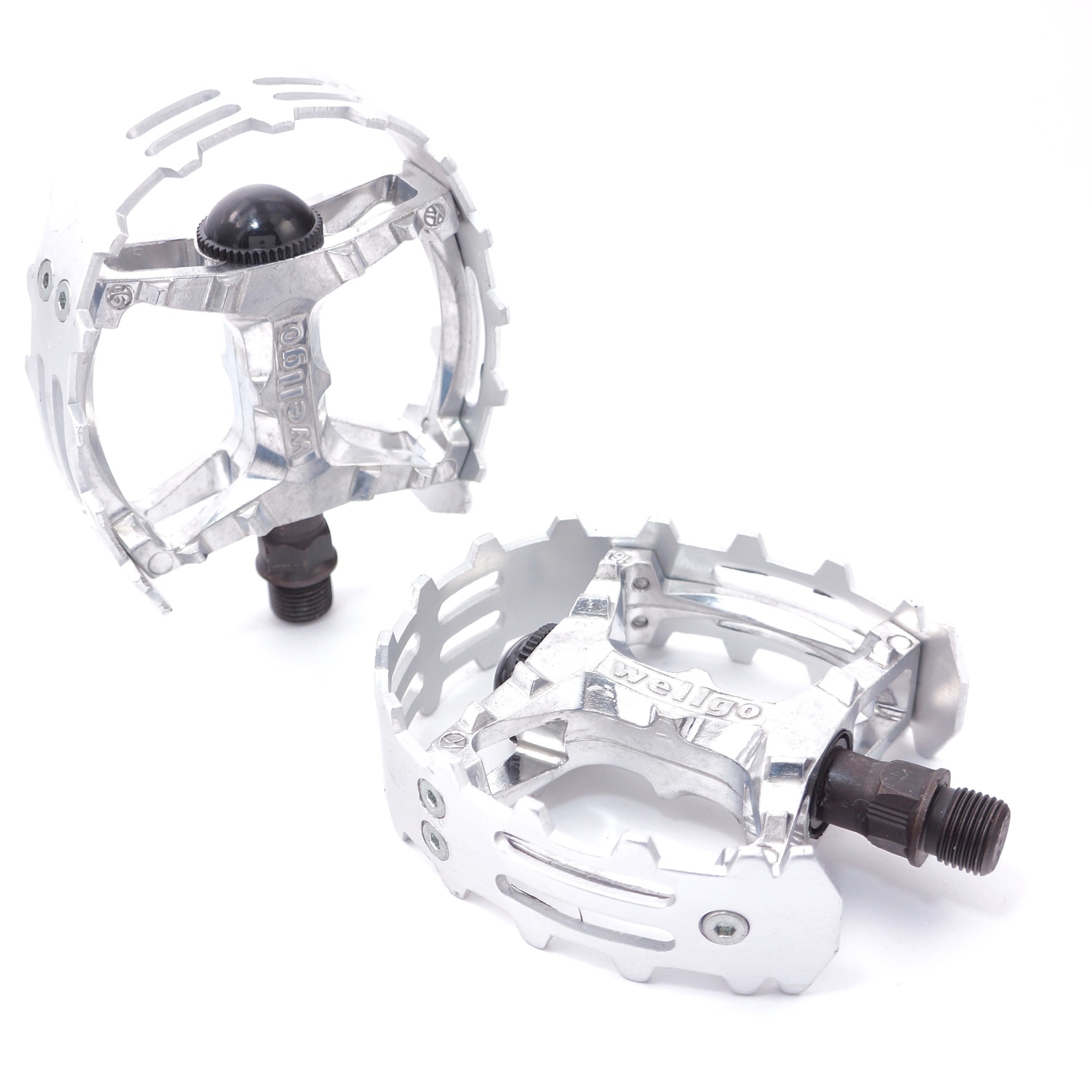 Wellgo Old school BMX XC-II bear trap pedals 9/16″ FOR 3 PIECE CRANKS SILVER