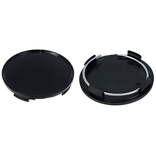 Center Caps,63mm Wheel Rim Hub Center Covers 63 millimeters Black with ring