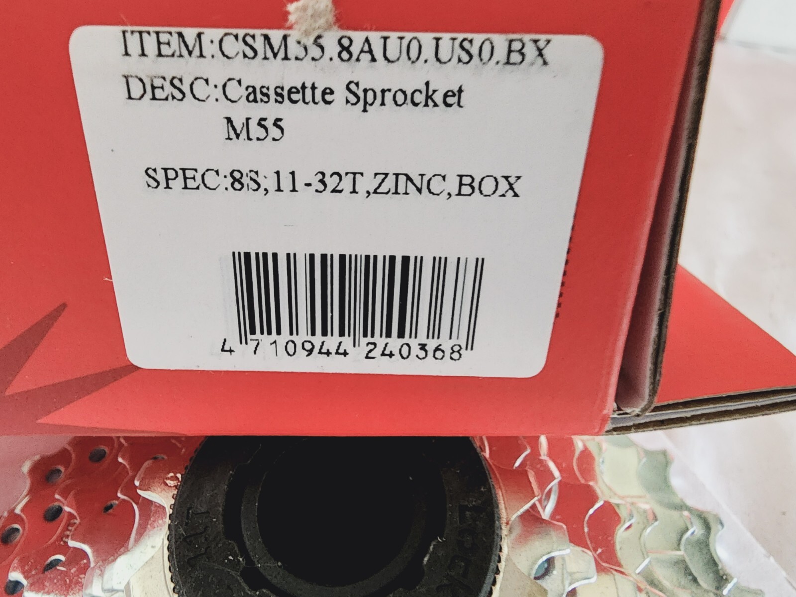 SunRace M55 Cassette Sprocket 8 Speed, 11-32T, Zinc