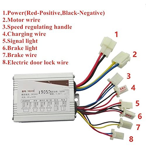 500W Motor Brushed Speed Controller & Throttle Grip for Electric Bicycle