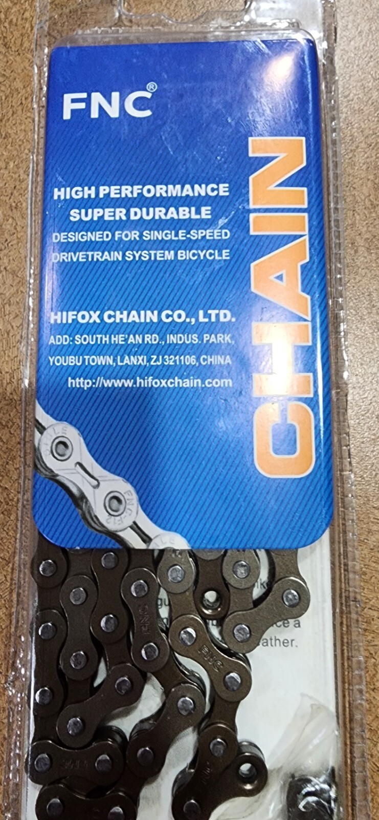Bicycle Chain FNC 1/2 x 1/8-Inch BROWN 1-Speed 104L BMX Fixie X410 One Speed