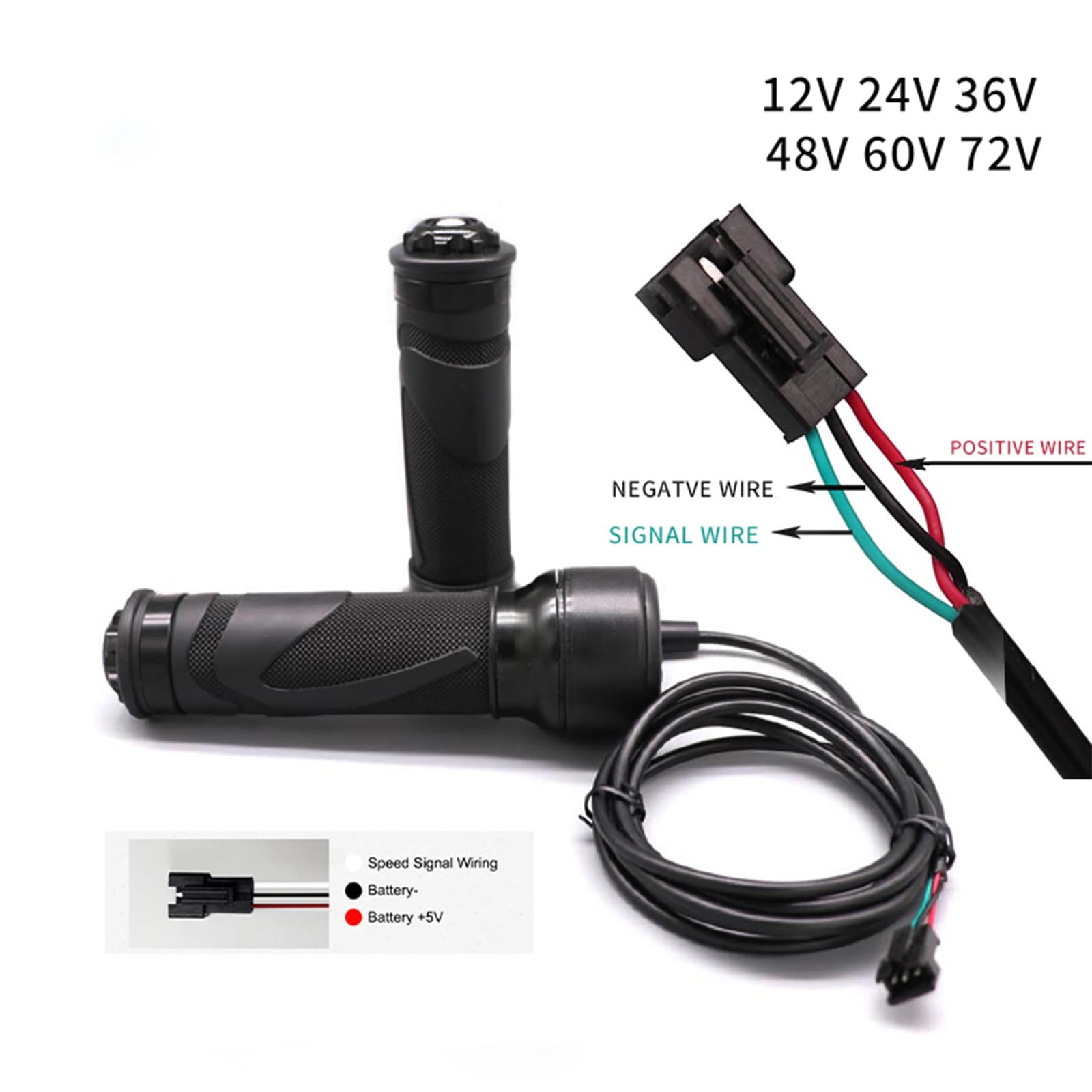 Electric Bike Full Twist Throttle Speed Control Handle 24V 36V 48V 60V 72V fo…