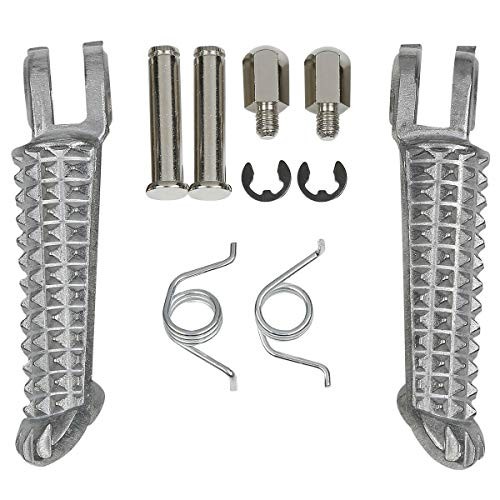 Front Foot Pegs Footrests for yamaha YZF R1 1992-2019, R6 1999 Front-White-1