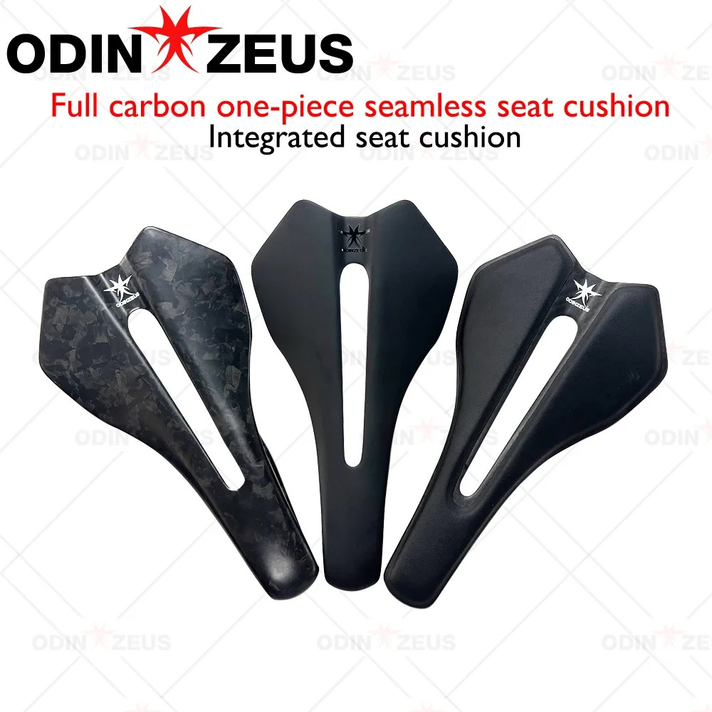 Carbon Fiber Leather Road Bicycle Saddle Hollow-Out Design Bike Seat Cushion