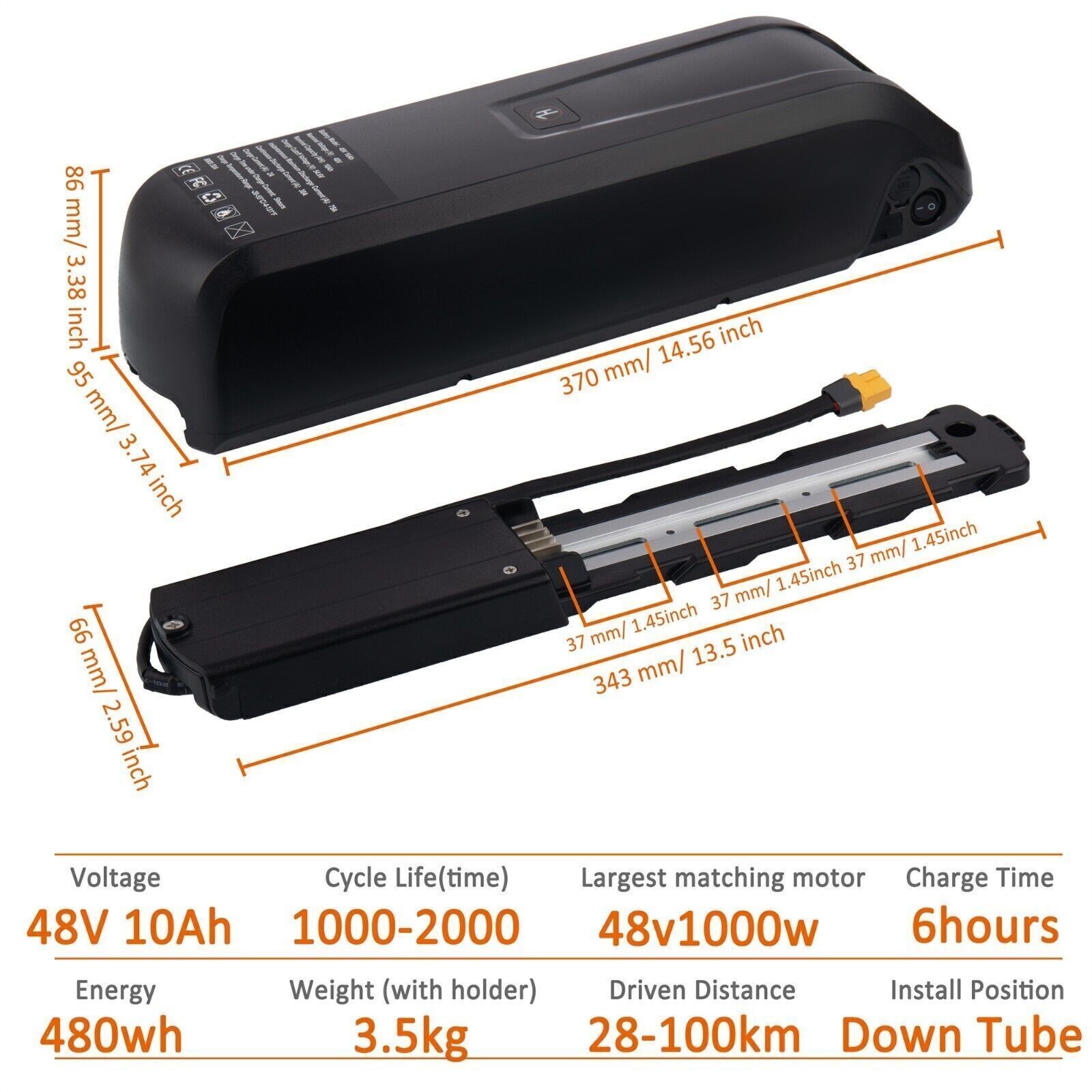 36V 52V 48V 15Ah 20Ah Ebike Battery Electric Bike Battery 48V Lithium Battery