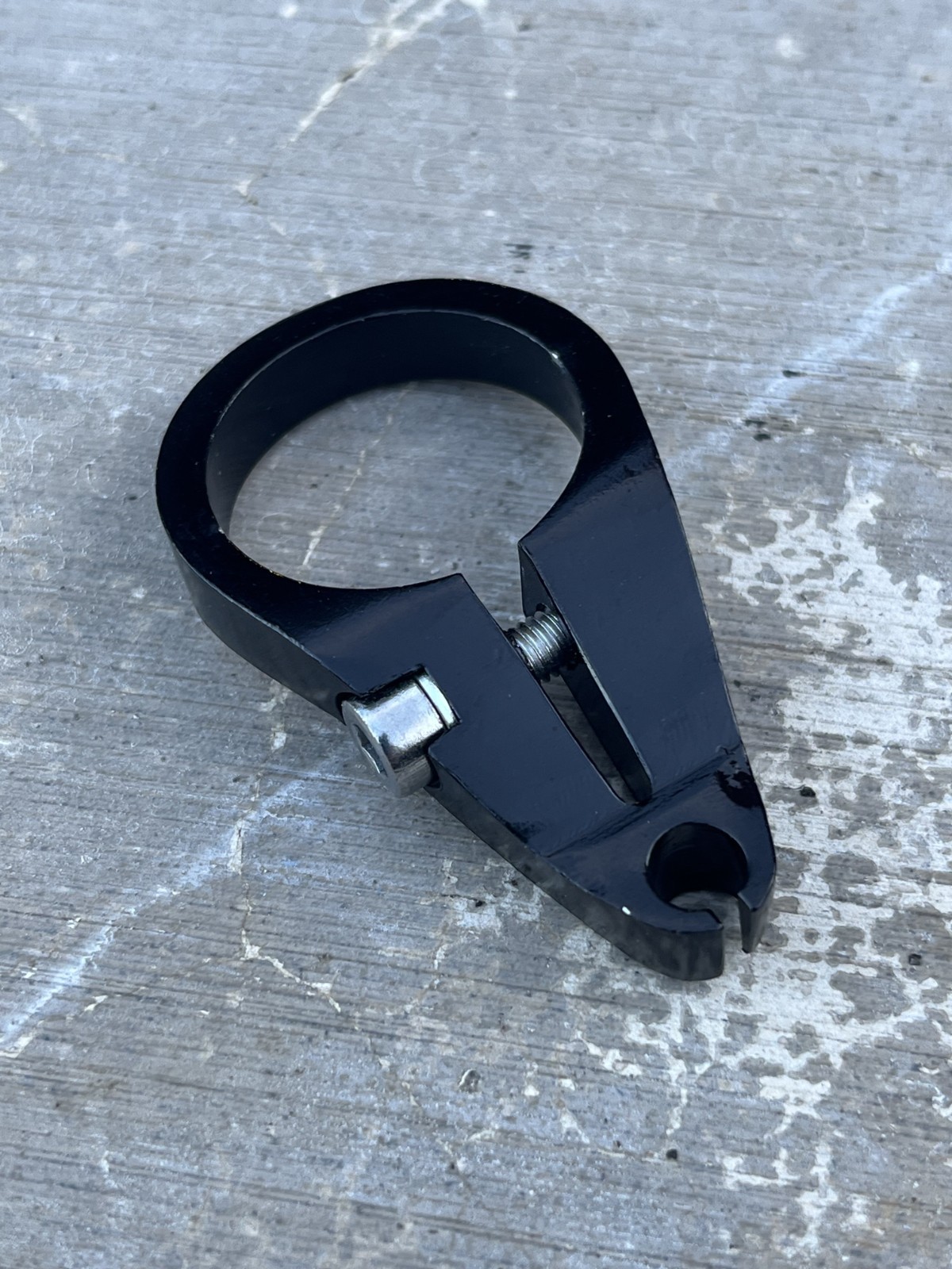 NOS Unbranded Machined Alloy 1 1/8″ Front Brake Cable Stop | Black