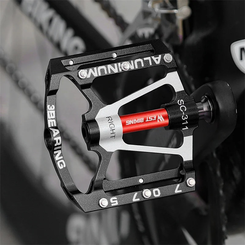 Bicycle Pedals Sealed Bearing Aluminium Alloy Cycling Non-slip MTB Flat Pedals