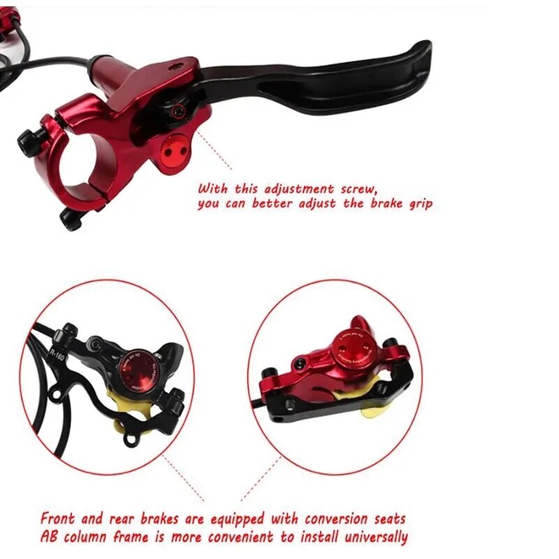 800mm/1400mm MTB Bicycle Left Front Right Rear Oil Pressure Hydraulic Disc Brake