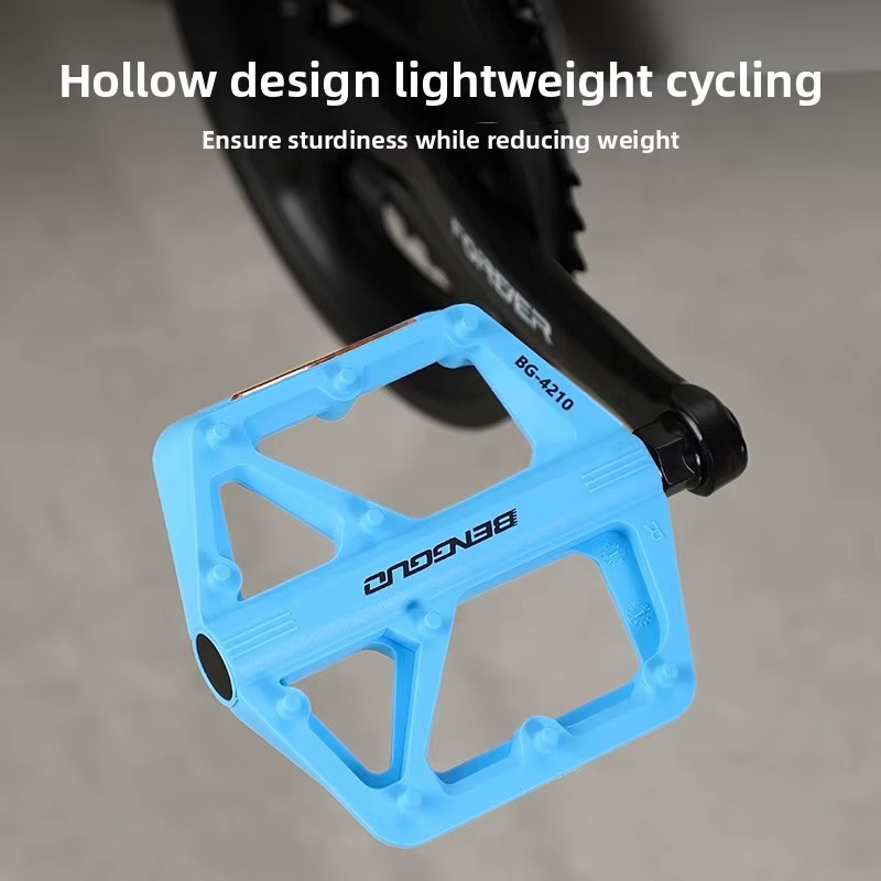 Double DU Bearing Ultralight Bike Pedals with Reflector Mountain Road Bike Flat