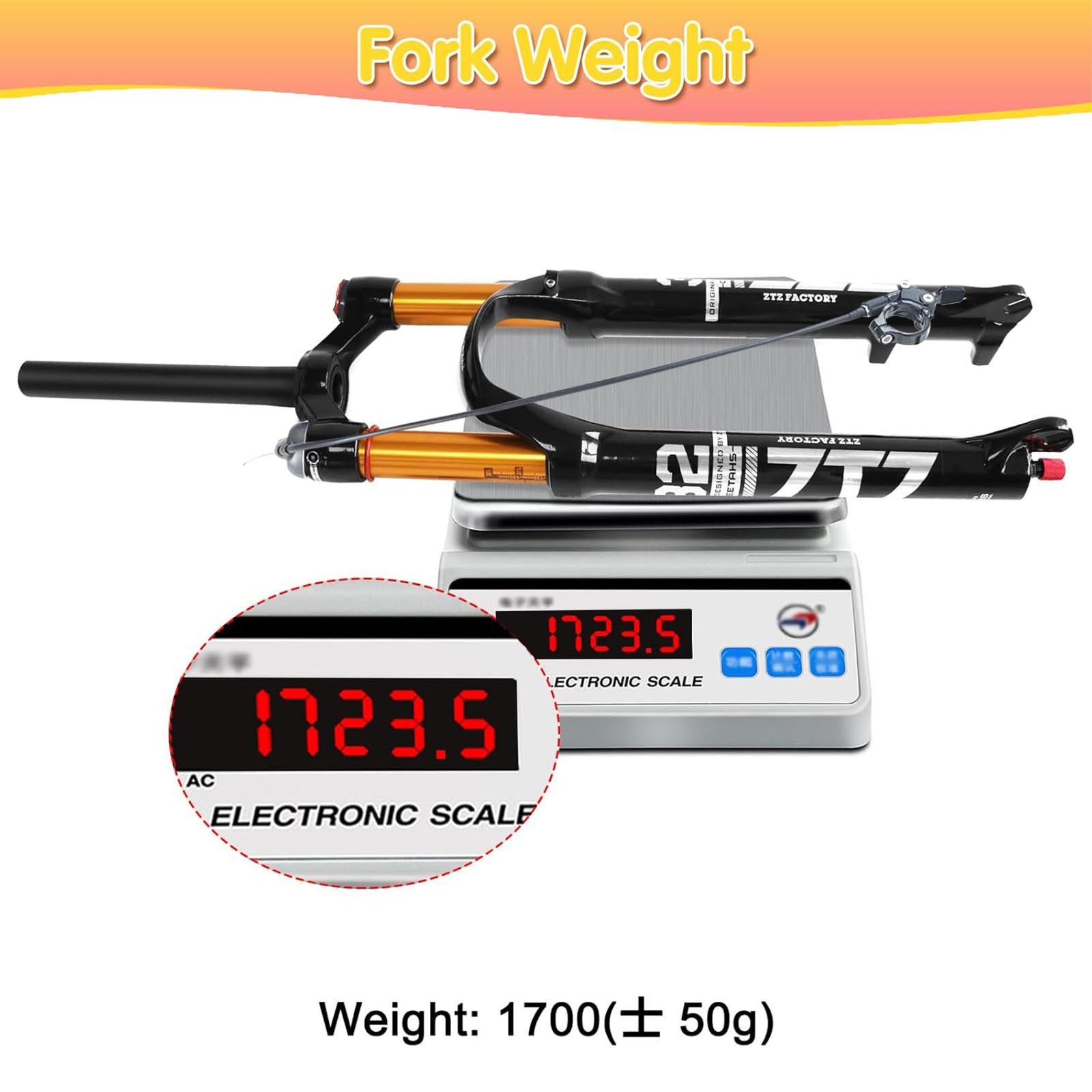 ZTZ 26/27.5/29 inch MTB Air Suspension Fork QR 9mm*100mm for XC/AM Mountain Bike