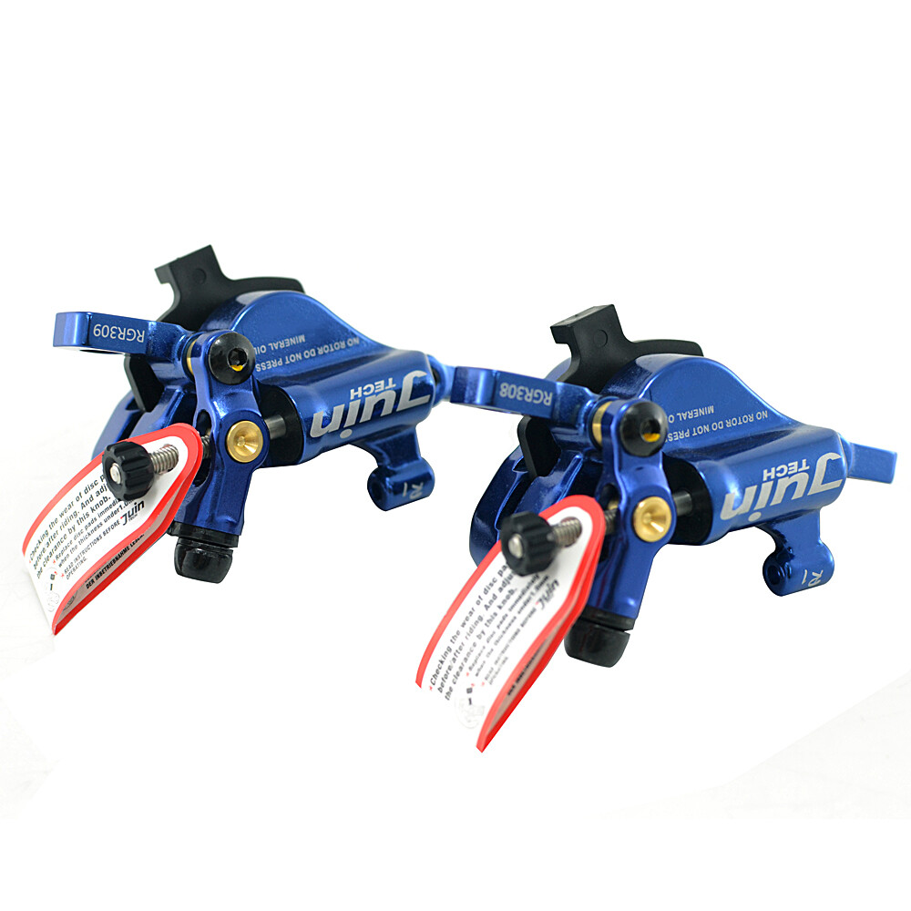 JUIN TECH R1 Hydraulic Road CX Disc Brake set 160mm w/ Rotor (Front+Rear) , Blue