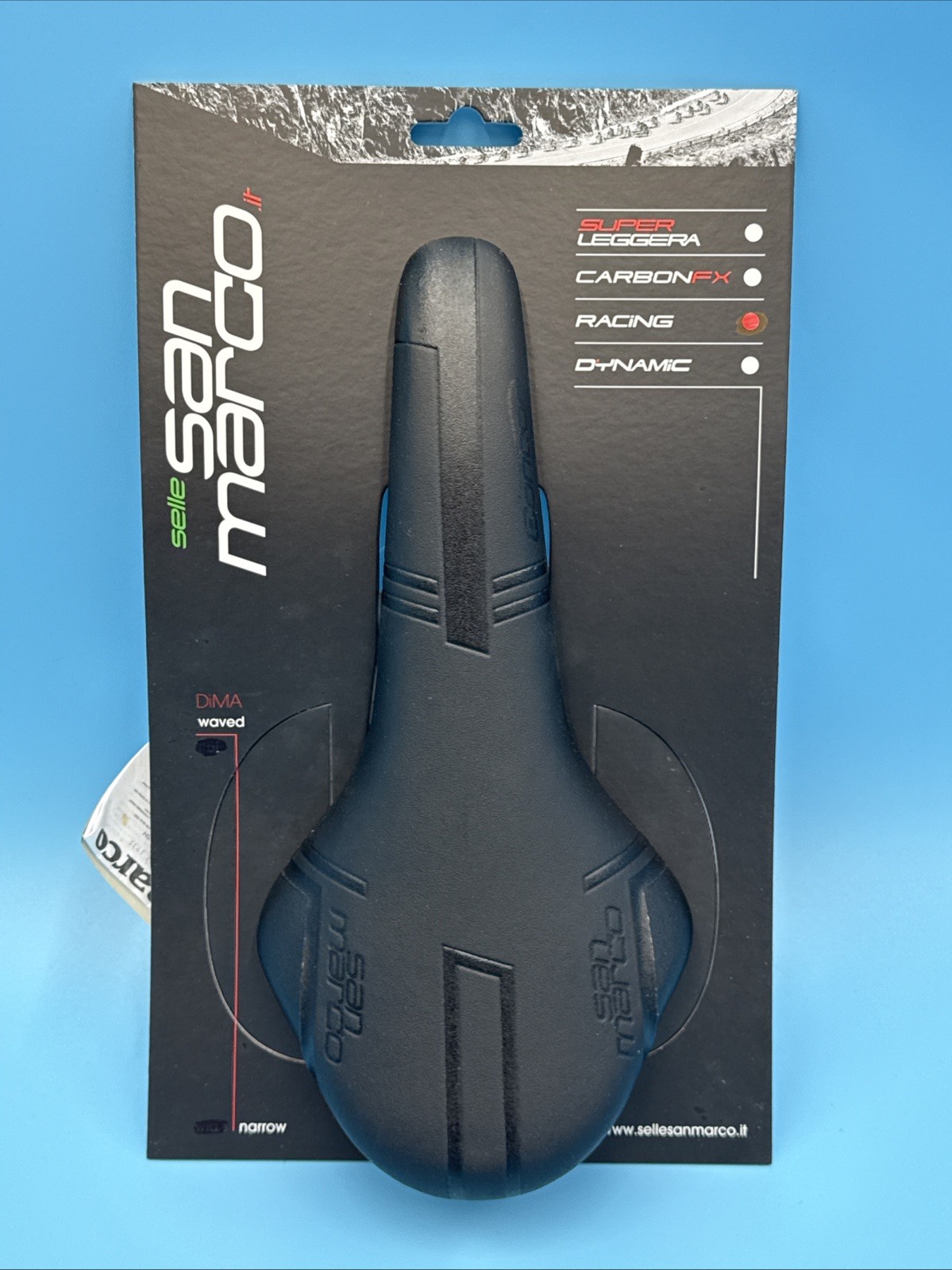 NOS Selle San Marco CONCOR RACING Narrow Black MicroFeel Cover Xsilite Rail