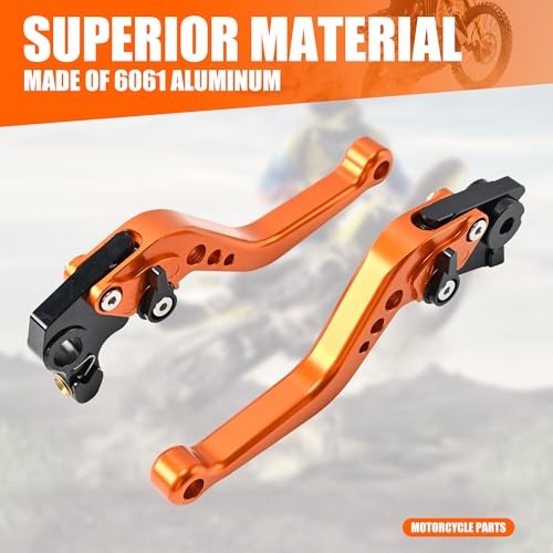 Clutch Lever 2 Finger Clutch and Brake Levers Compatible with KTM 690 Orange