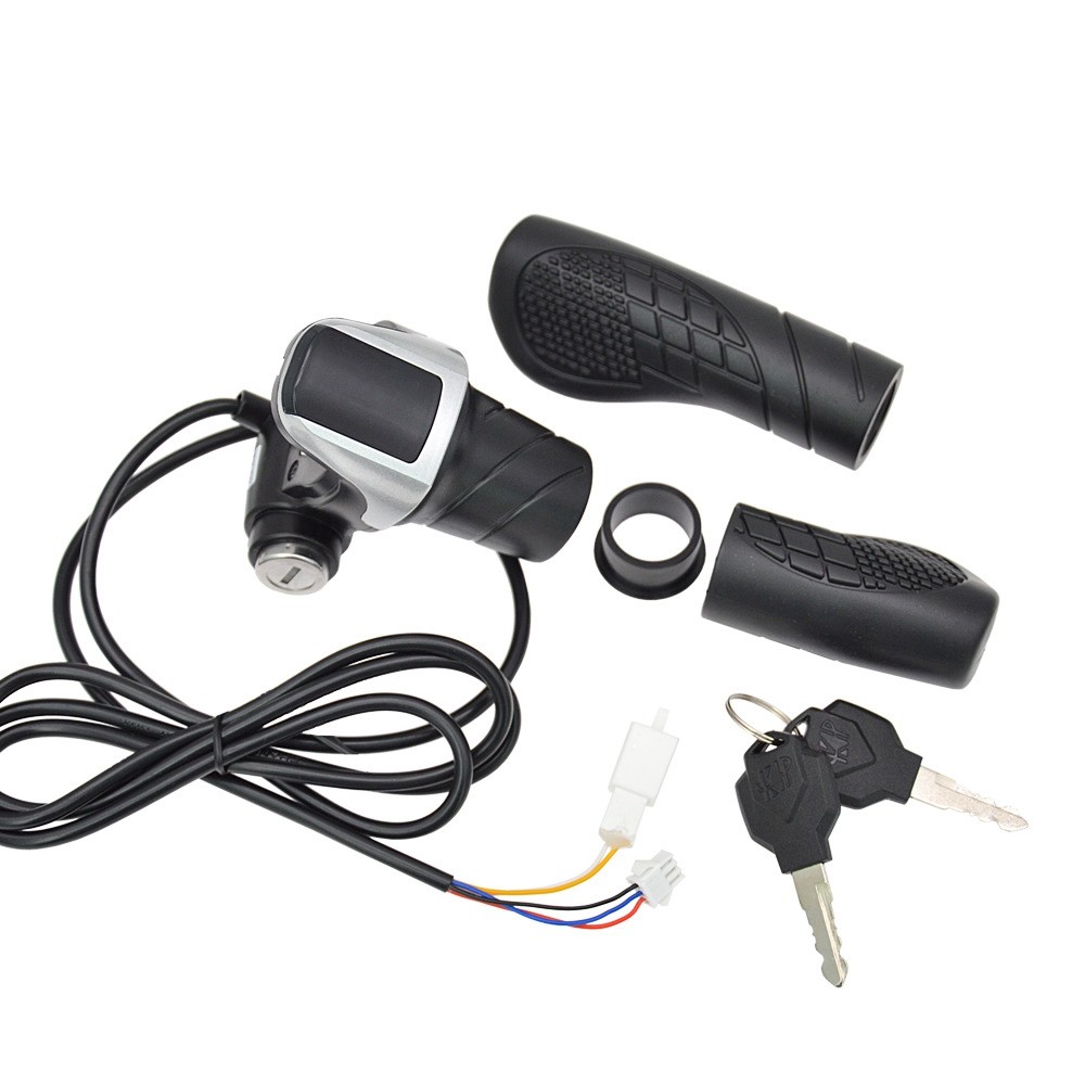 36V/48V E-Bike/Scooter Split Throttle Handle with Power Display & Key Lock USA