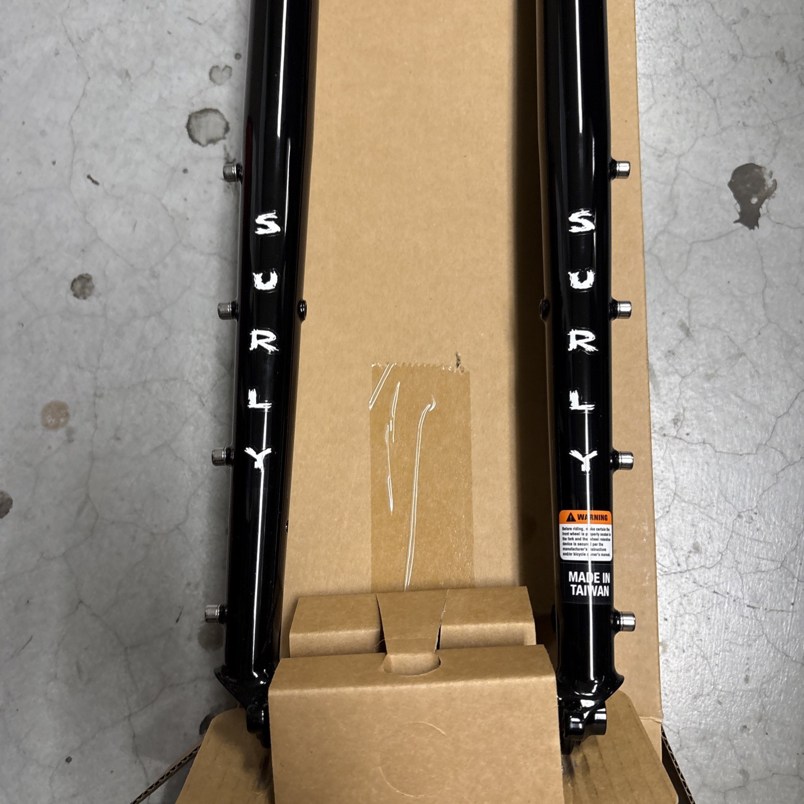 Surly Rigid Dinner Fork Stainless Steel Black Gloss