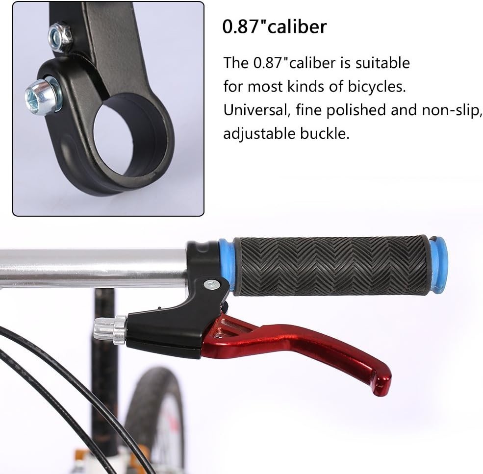 Ambidextrous Bicycle Brake Handle Set – Automatic Restoration – 6.3 inch – Red
