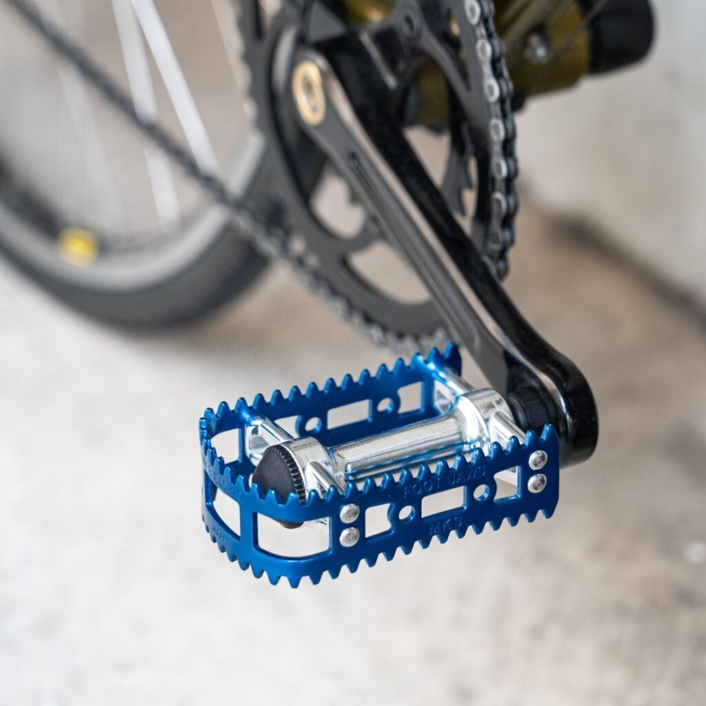 MKS Bicycle Pedals FOOT JAWS bm-10 Blue cage 3.9″ × 2.4″ Pair of Pedals JAPAN