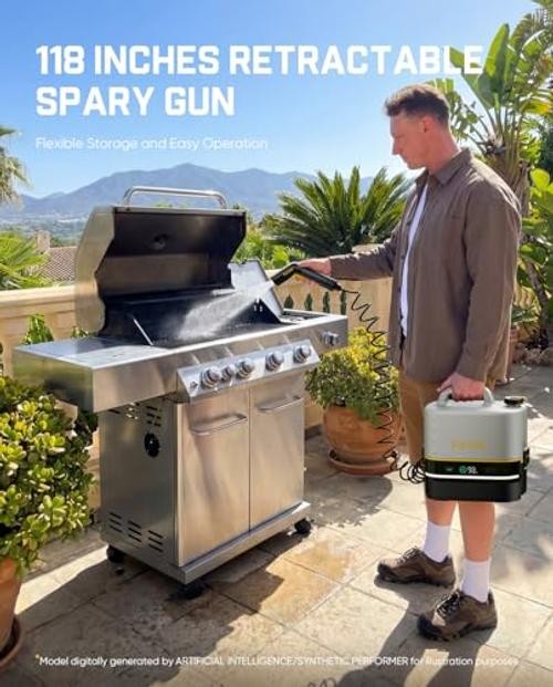 NB10 Nano Portable Cordless Electric Sprayer w/2.1Gal Tank – HD LED Display