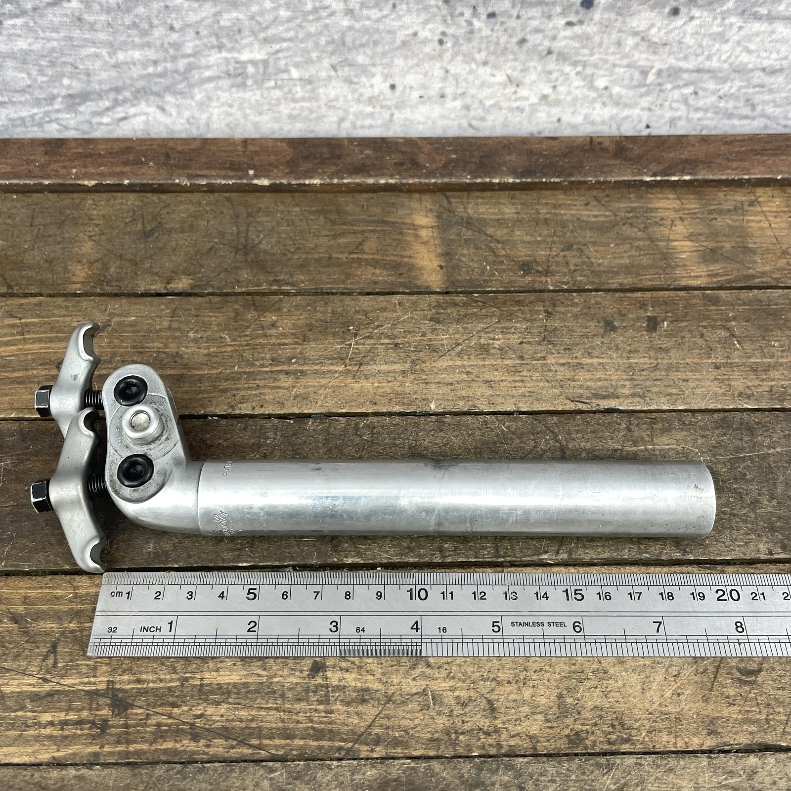 Vintage Campagnolo Seatpost 25mm French Silver Alloy 200mm Road Parts Only