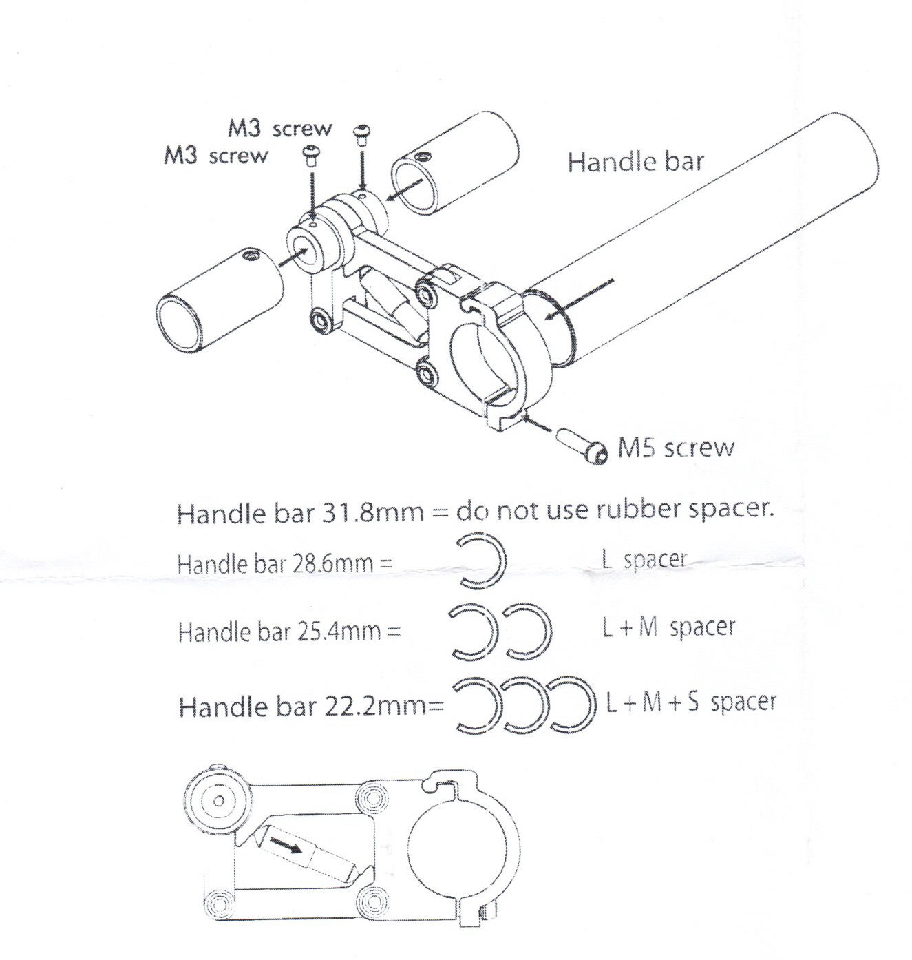 Juin Tech AB1 Suspension Handlebar Extention Mount For Bike Scooter Use