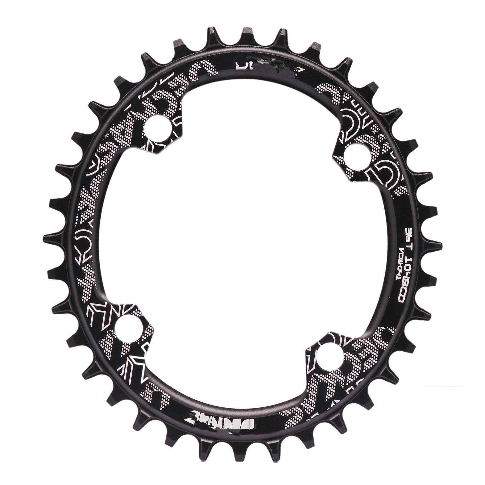 Replacement for DECKAS MTB Bike 36T Narrow Wide Oval Chainring BCD104mm