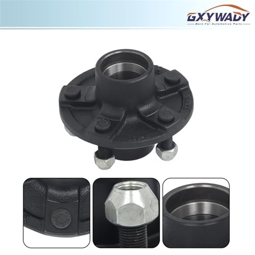 5 on 4.5 Inch Trailer Hub Kit and 1 Inch Square BT8 Spindle with Trailer