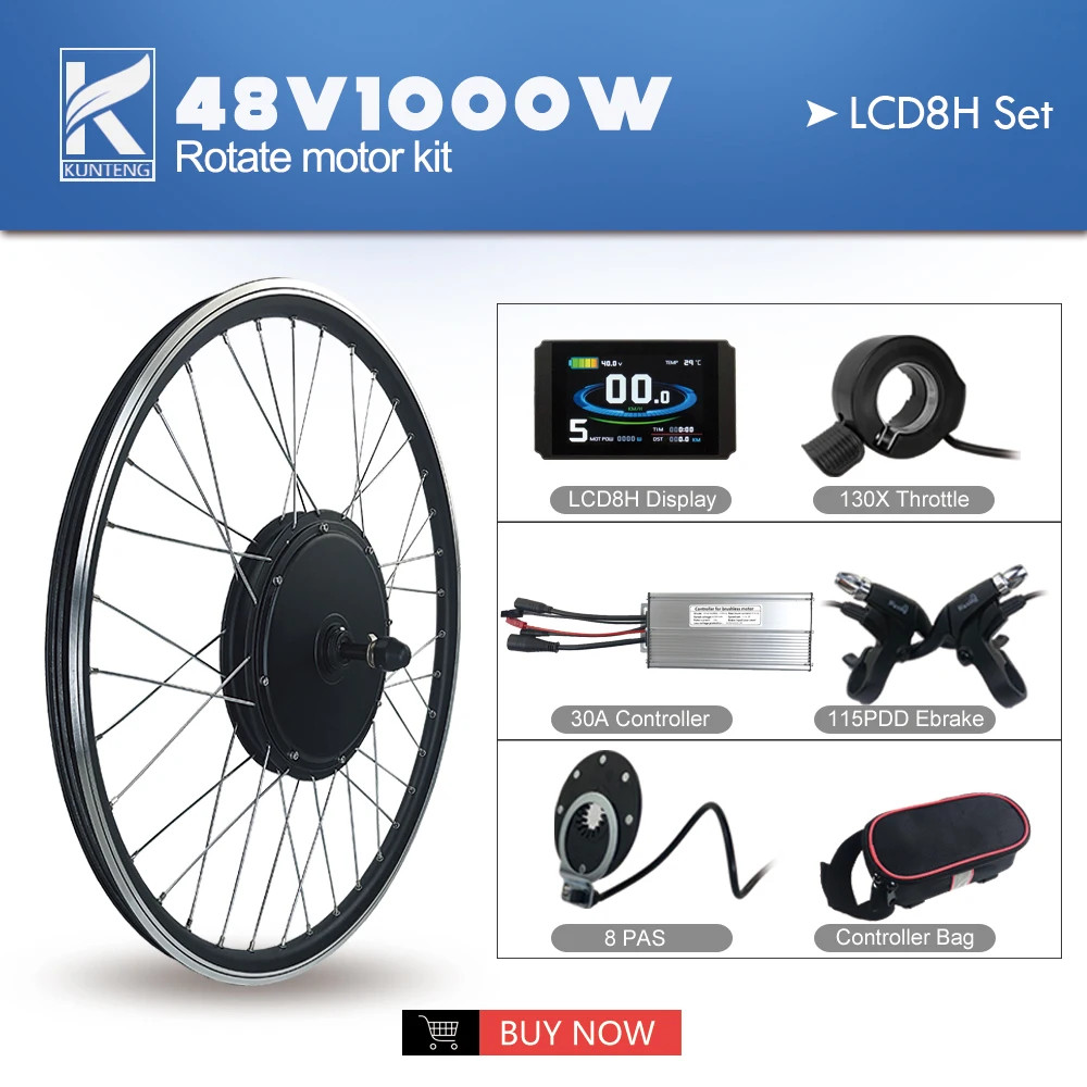 Electric Bicycle Conversion Kit 48V 1000W Rear Rotate Hub Motor Wheel