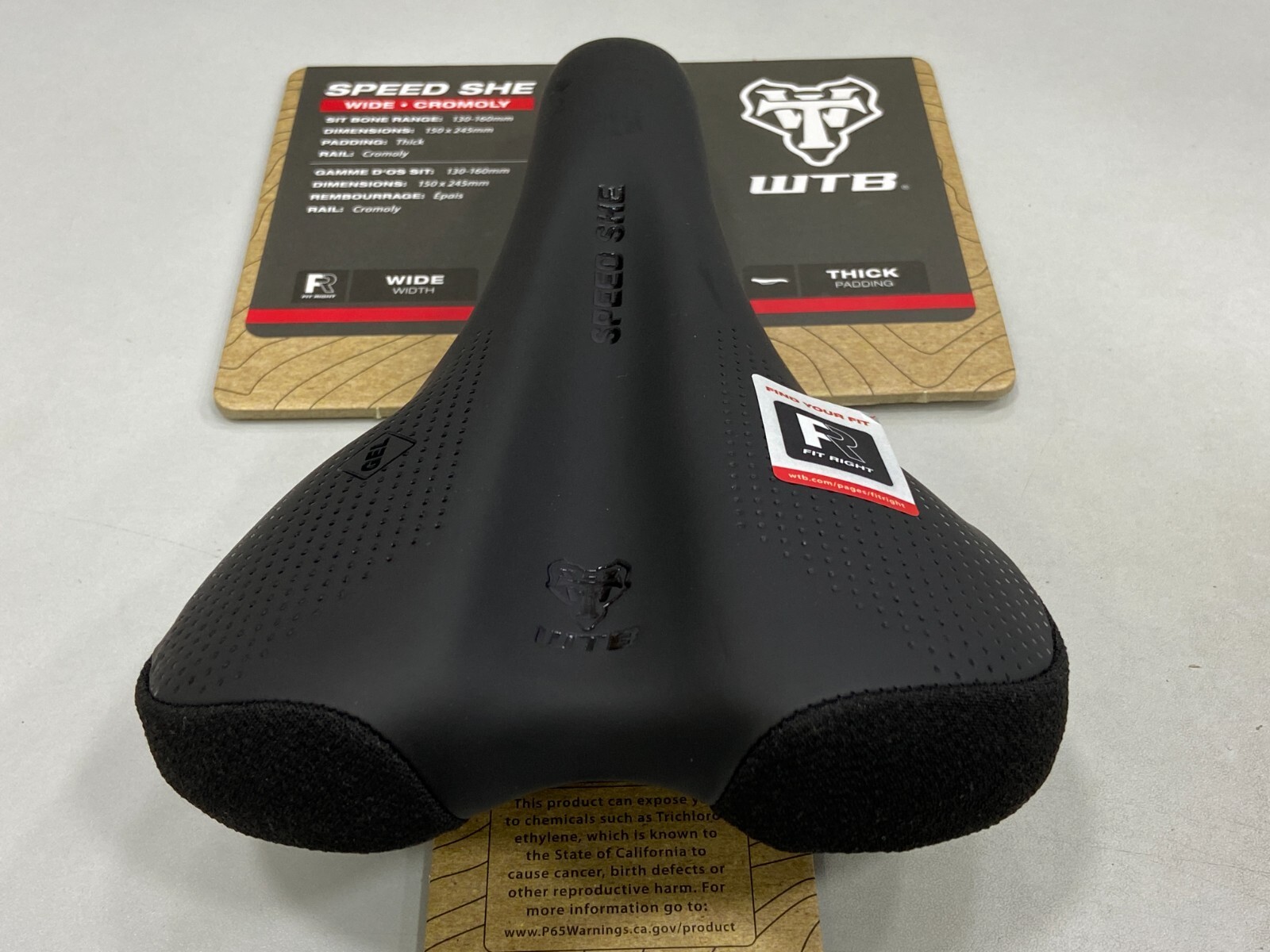 WTB Speed She Wide Thick Padding Cromoly Rail 150x245mm Saddle (Black)