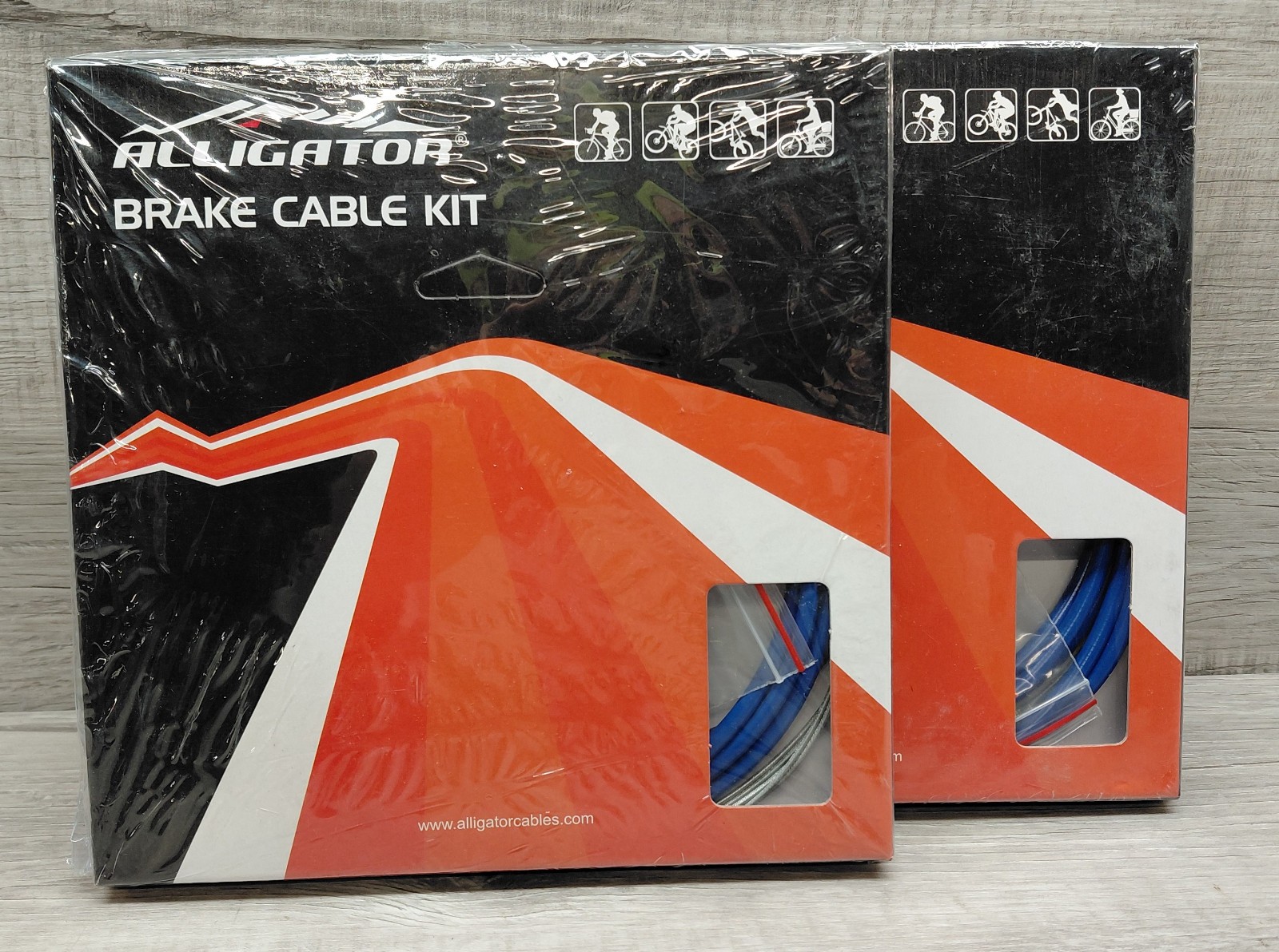Alligator Bicycle Front/Rear Brake Cable Kit MTB, Shimano,Sram Blue TWO (2)