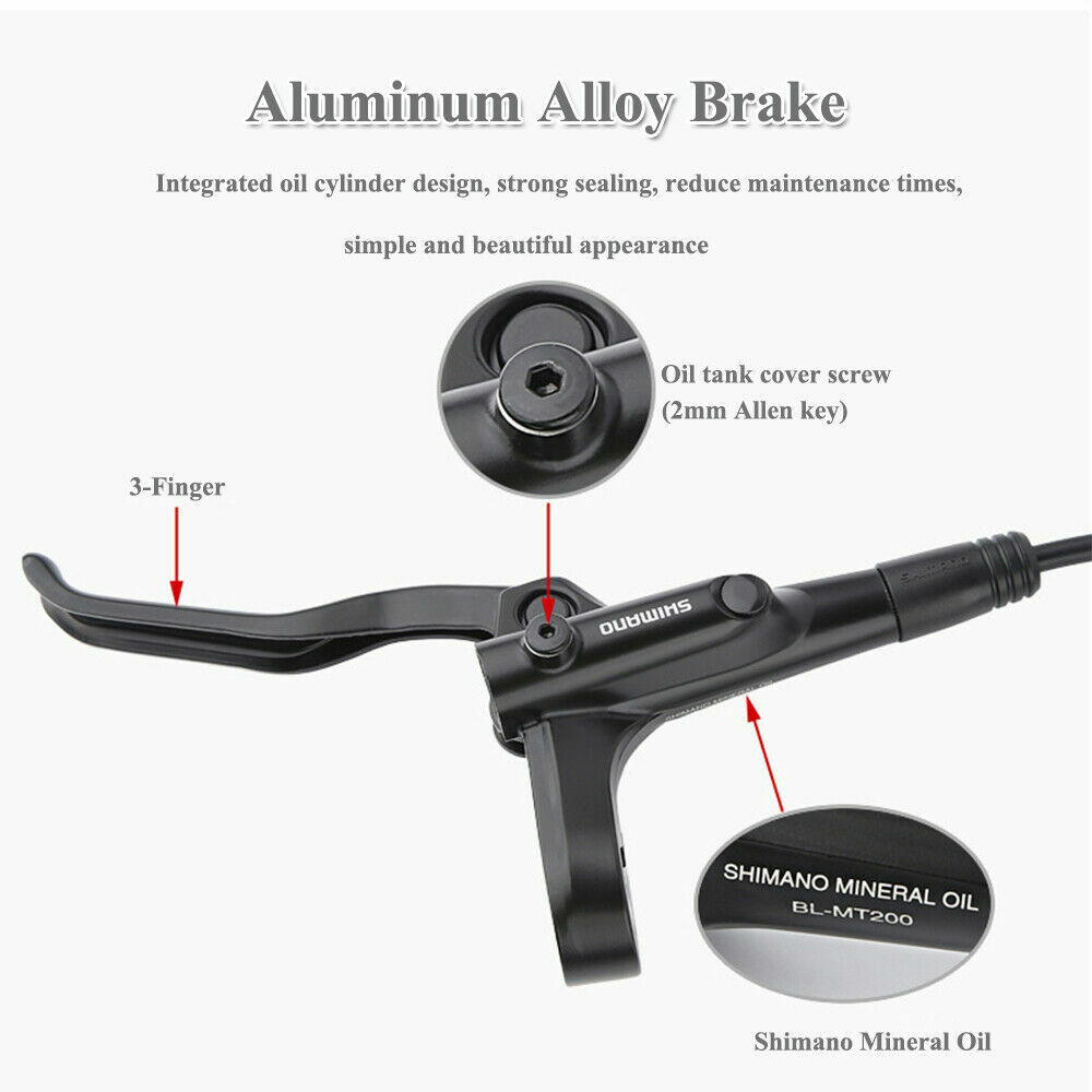 Shimano BR MT200 MTB Hydraulic Disc Brake Set Mountain Bike Brake Front Rear US