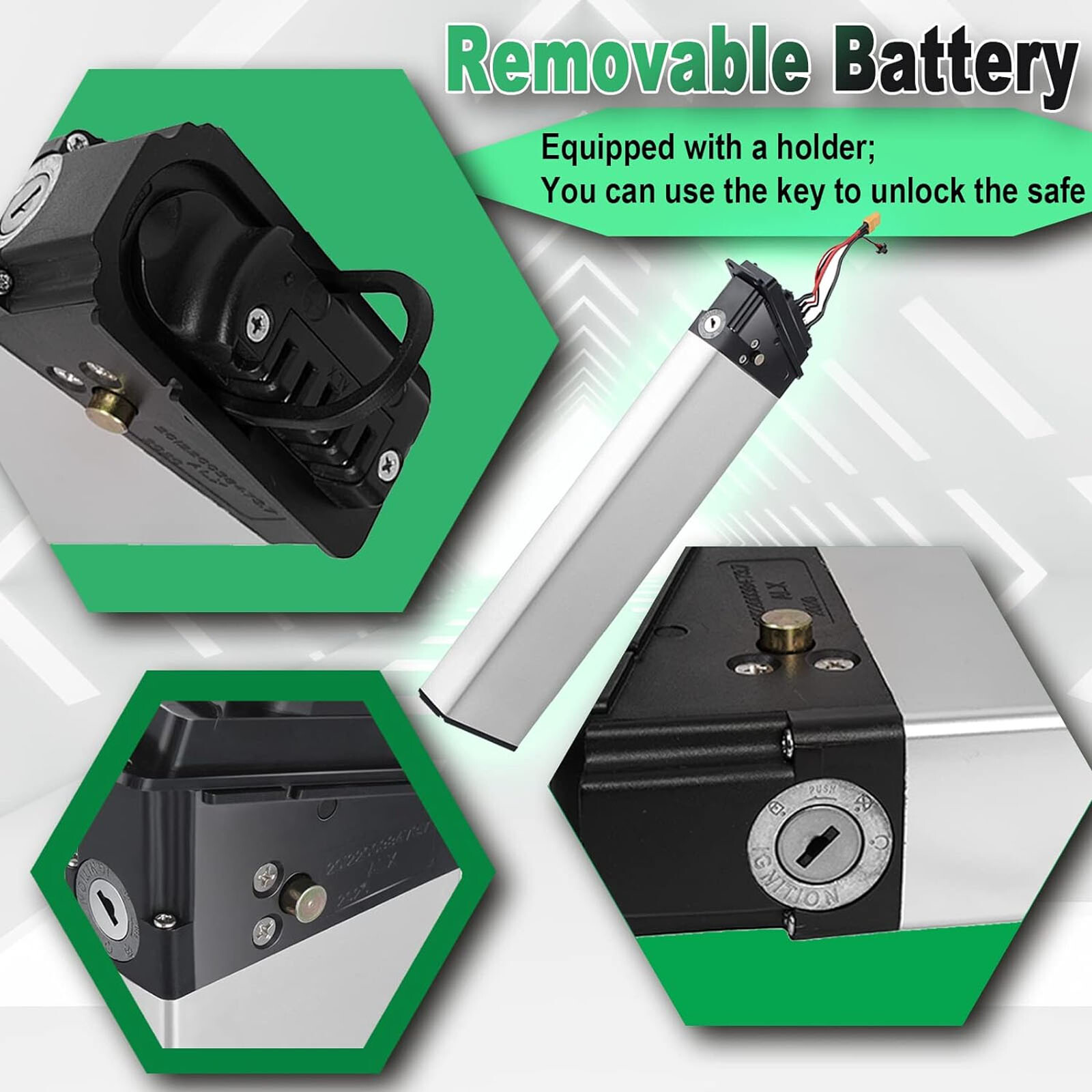 Folding Ebike Battery 10AH 48V Lithium Battery Replacement Electric Bike E bike