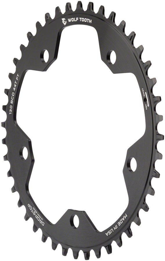 Wolf Tooth 130 BCD Road and Cyclocross Chainring – 44t, 130 BCD, 5-Bolt, Drop-St