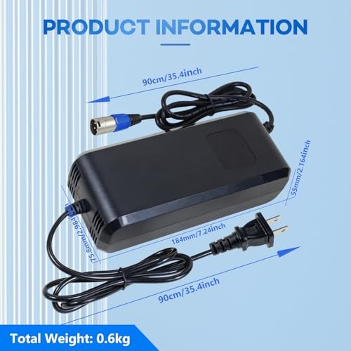 29.4V 5Amp Lithium Battery Charger 3 Pin XLR Connector for 24V 25.2V Li-ion